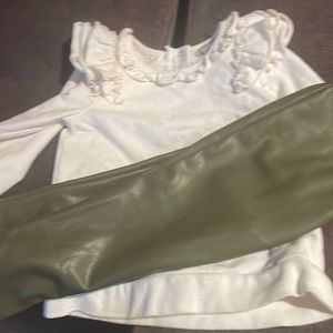 Little girls two piece faux outfit